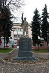 Monument to miner Donetsk