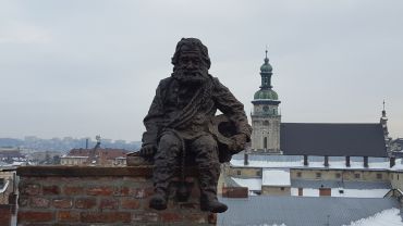 Chimney Sweep Sculpture, Lviv