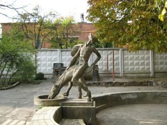 Памятник-фонтан барону Мюнхгаузену, Хмельницкий