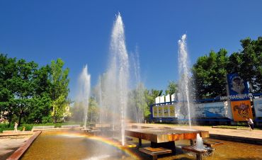 The fountain at the regional state administration, Nikolaev