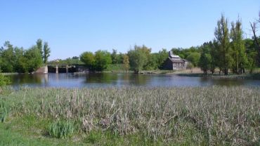 Dam on the river in the village Lischyn